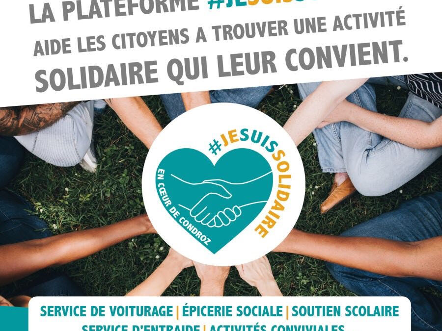 La plateforme #𝑱𝒆𝑺𝒖𝒊𝒔𝑺𝒐𝒍𝒊𝒅𝒂𝒊𝒓𝒆, en cœur du Condroz, un outil au service des citoyens !